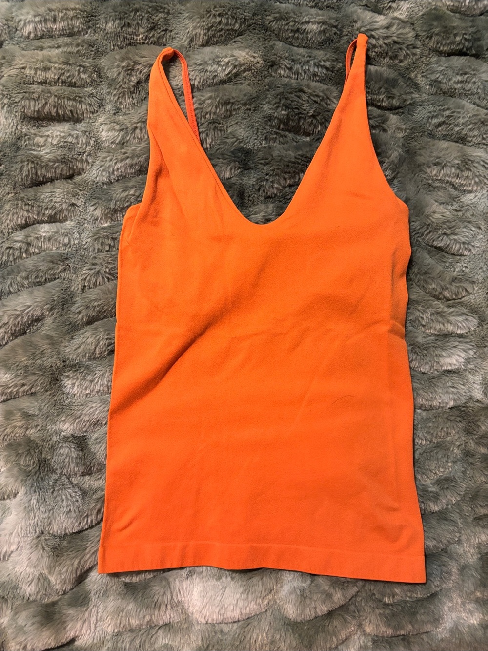 Intimately Free People Orange V-Neck Tank Top - Women's Sleeveless Knit
